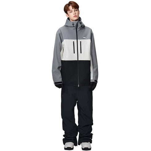 【OUTLET】ASHGREEM スノーボードウェア 上下セット 3レイヤー 3色切替ジャケット ソリッドパンツ | AG-31SET