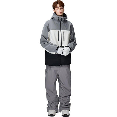 【OUTLET】ASHGREEM スノーボードウェア 上下セット 3レイヤー 3色切替ジャケット ソリッドパンツ | AG-31SET