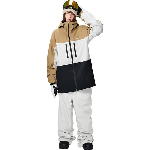 【OUTLET】ASHGREEM スノーボードウェア 上下セット 3レイヤー 3色切替ジャケット ソリッドパンツ | AG-31SET