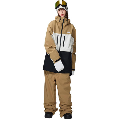 【OUTLET】ASHGREEM スノーボードウェア 上下セット 3レイヤー 3色切替ジャケット ソリッドパンツ | AG-31SET