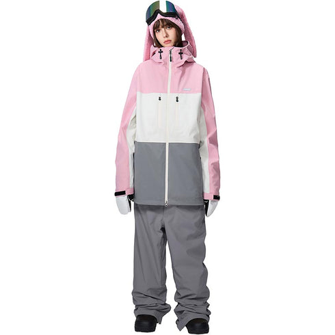 【OUTLET】ASHGREEM スノーボードウェア 上下セット 3レイヤー 3色切替ジャケット ソリッドパンツ | AG-31SET