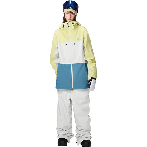 【OUTLET】ASHGREEM スノーボードウェア 上下セット 3レイヤー 3色切替ジャケット ソリッドパンツ | AG-31SET