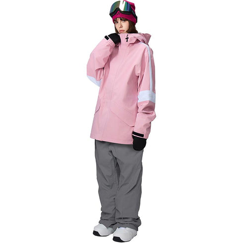 【OUTLET】ASHGREEM スノーボードウェア 上下セット 3レイヤー アーム切替ジャケット パイピングパンツ | AG-35SET