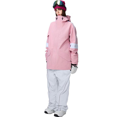 【OUTLET】ASHGREEM スノーボードウェア 上下セット 3レイヤー アーム切替ジャケット パイピングパンツ | AG-35SET