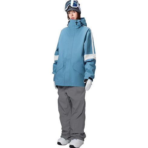 【OUTLET】ASHGREEM スノーボードウェア 上下セット 3レイヤー アーム切替ジャケット パイピングパンツ | AG-35SET