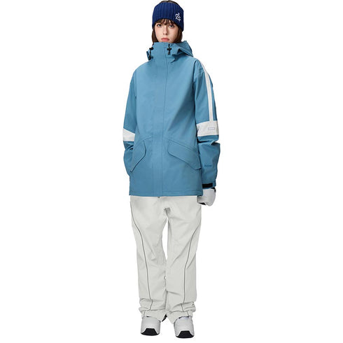 【OUTLET】ASHGREEM スノーボードウェア 上下セット 3レイヤー アーム切替ジャケット パイピングパンツ | AG-35SET