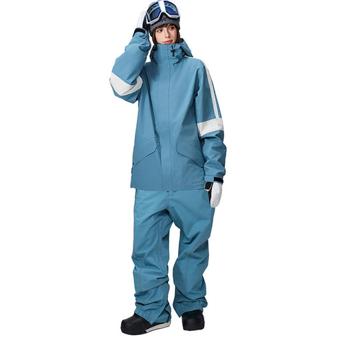 【OUTLET】ASHGREEM スノーボードウェア 上下セット 3レイヤー アーム切替ジャケット パイピングパンツ | AG-35SET