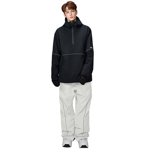 【OUTLET】ASHGREEM スノーボードウェア 上下セット 3レイヤー パイピングプルオーバー パイピングパンツ | AG-36SET