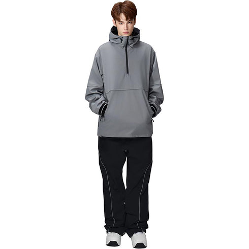 【OUTLET】ASHGREEM スノーボードウェア 上下セット 3レイヤー パイピングプルオーバー パイピングパンツ | AG-36SET