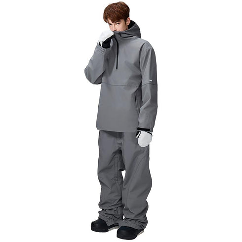 【OUTLET】ASHGREEM スノーボードウェア 上下セット 3レイヤー パイピングプルオーバー パイピングパンツ | AG-36SET