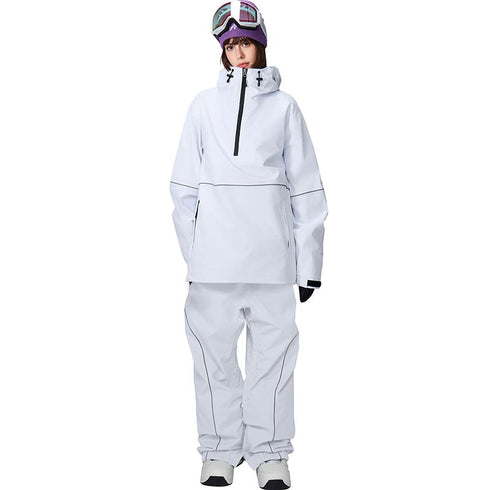 【OUTLET】ASHGREEM スノーボードウェア 上下セット 3レイヤー パイピングプルオーバー パイピングパンツ | AG-36SET