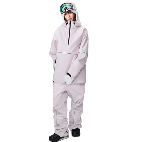 【OUTLET】ASHGREEM スノーボードウェア 上下セット 3レイヤー パイピングプルオーバー パイピングパンツ | AG-36SET