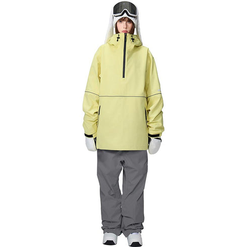 【OUTLET】ASHGREEM スノーボードウェア 上下セット 3レイヤー パイピングプルオーバー パイピングパンツ | AG-36SET