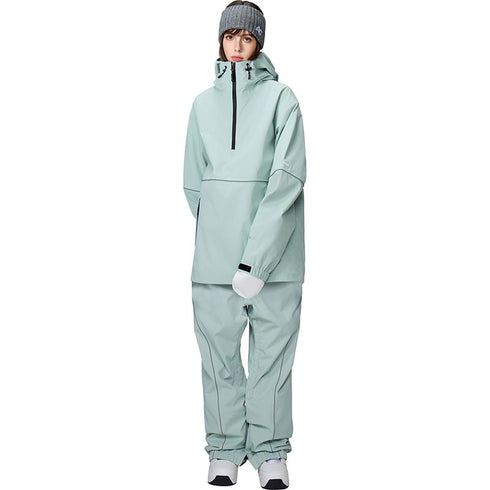 【OUTLET】ASHGREEM スノーボードウェア 上下セット 3レイヤー パイピングプルオーバー パイピングパンツ | AG-36SET