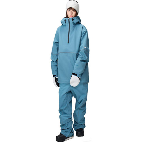 【OUTLET】ASHGREEM スノーボードウェア 上下セット 3レイヤー パイピングプルオーバー パイピングパンツ | AG-36SET