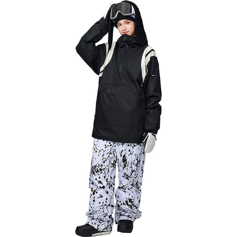 【OUTLET】ASHGREEM スノーボードウェア 上下セット 肩ラインプルオーバー カーゴパンツ | AG-23SET