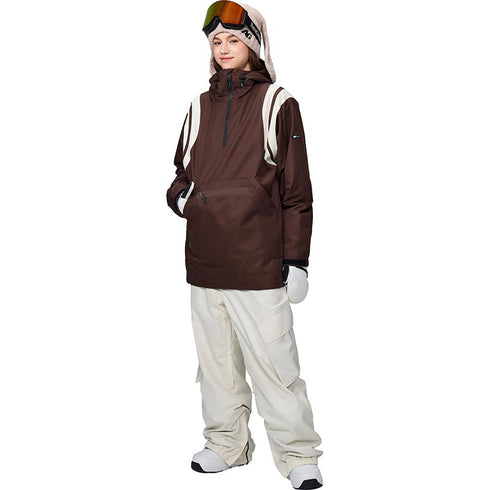 【OUTLET】ASHGREEM スノーボードウェア 上下セット 肩ラインプルオーバー カーゴパンツ | AG-23SET