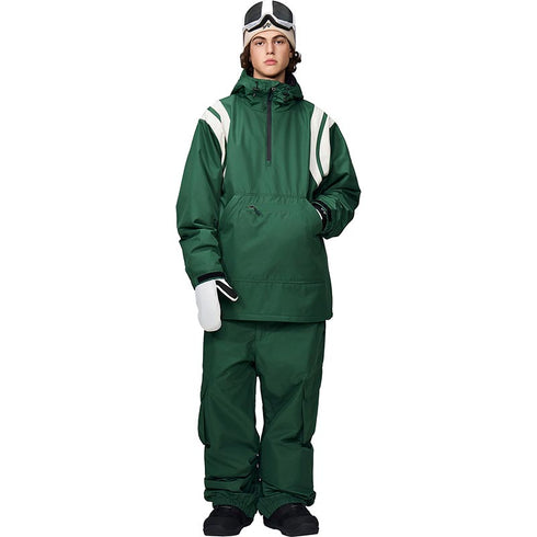 【OUTLET】ASHGREEM スノーボードウェア 上下セット 肩ラインプルオーバー カーゴパンツ | AG-23SET