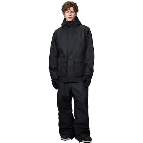 【OUTLET】ASHGREEM スノーボードウェア カーゴポケットジャケット 上下セット | AG-25SET