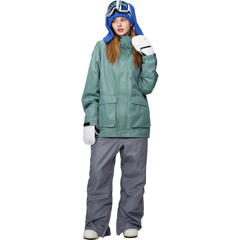 【OUTLET】ASHGREEM スノーボードウェア カーゴポケットジャケット 上下セット | AG-25SET