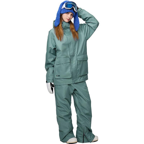 【OUTLET】ASHGREEM スノーボードウェア カーゴポケットジャケット 上下セット | AG-25SET