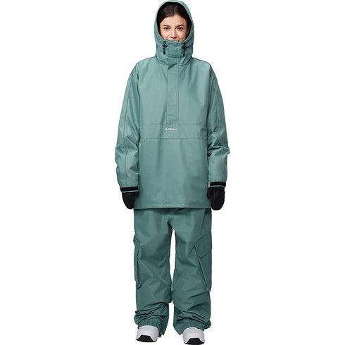 【OUTLET】ASHGREEM スノーボードウェア ショルダーパイピングプルオーバー 上下セット | AG-12SET