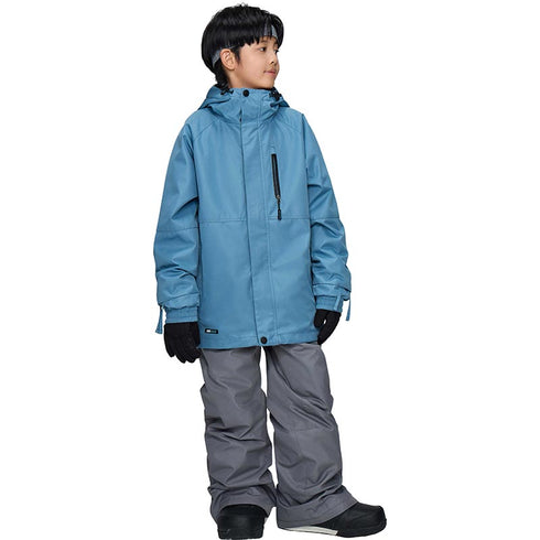 【OUTLET】ASHGREEM スノーボードウェア 上下セット ジュニア ソリッドジャケット サスペンダーパンツ | AJR-50SET