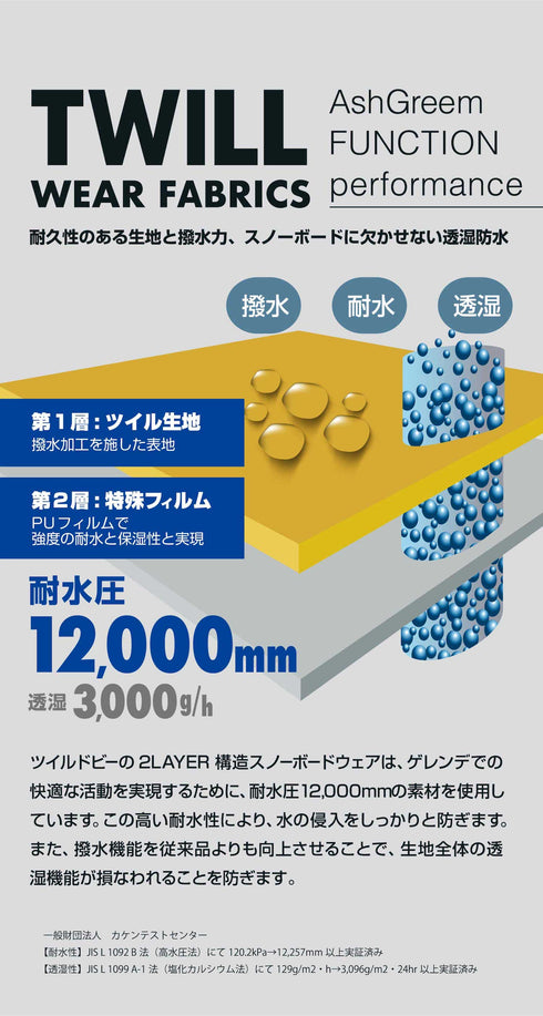 【OUTLET】ASHGREEM スノーボードウェア 上下セット ジュニア ソリッドジャケット サスペンダーパンツ | AJR-50SET