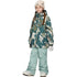 【OUTLET】ASHGREEM スノーボードウェア 上下セット ジュニア プリントジャケット サスペンダーパンツ | AJR-51SET
