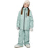 【OUTLET】ASHGREEM スノーボードウェア 上下セット ジュニア ソリッドZIPジャケット サスペンダーパンツ | AJR-52SET