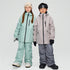 【OUTLET】ASHGREEM スノーボードウェア 上下セット ジュニア ソリッドZIPジャケット サスペンダーパンツ | AJR-52SET