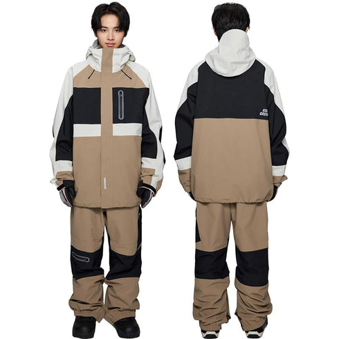 ASHGREEM スノーボードウェア 3レイヤー ブロックジャケット 切り返しパンツ | AG-40SET