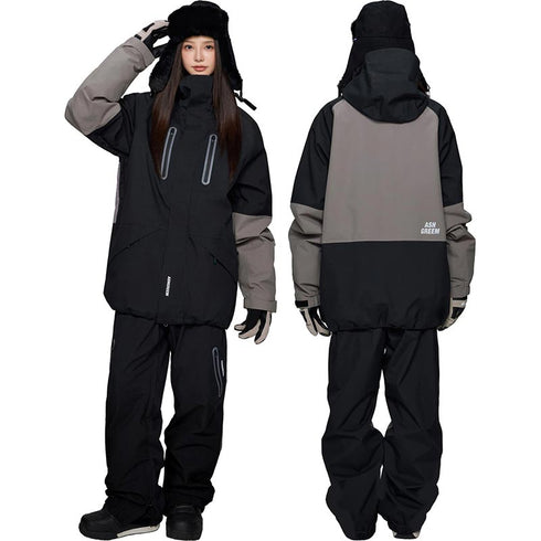 ASHGREEM スノーボードウェア 上下セット 3レイヤー 切り返しジャケット 切り返しパンツ | AG-41SET