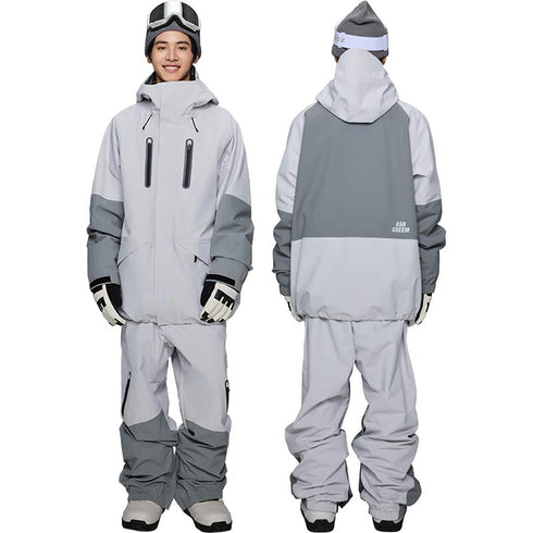 ASHGREEM スノーボードウェア 上下セット 3レイヤー 切り返しジャケット 切り返しパンツ | AG-41SET