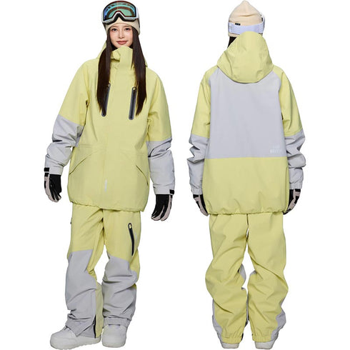 ASHGREEM スノーボードウェア 上下セット 3レイヤー 切り返しジャケット 切り返しパンツ | AG-41SET