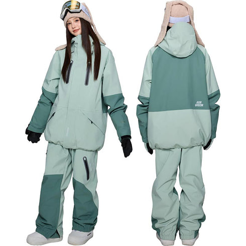ASHGREEM スノーボードウェア 上下セット 3レイヤー 切り返しジャケット 切り返しパンツ | AG-41SET