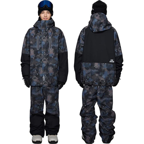 ASHGREEM スノーボードウェア 上下セット 3レイヤー 切り返しジャケット 切り返しパンツ | AG-41SET