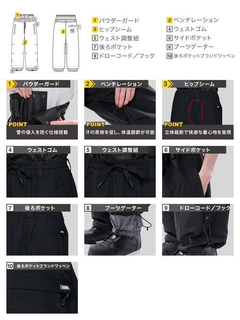 ASHGREEM スノーボードウェア 上下セット 3レイヤー グラデーションジャケット グラデーションパンツ | AG-42SET