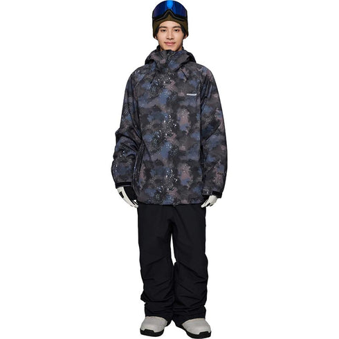ASHGREEM スノーボードウェア 上下セット 3レイヤー プリントジャケット プリントパンツ | AG-43SET