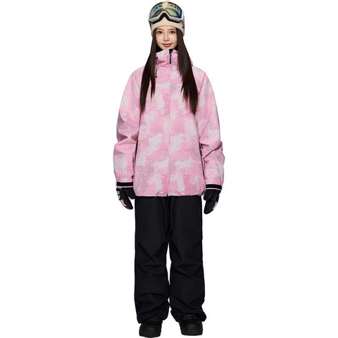 ASHGREEM スノーボードウェア 上下セット 3レイヤー プリントジャケット プリントパンツ | AG-43SET