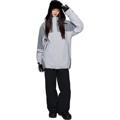 ASHGREEM スノーボードウェア 上下セット 3レイヤー マウンテンジャケット パイピングパンツ | AG-44SET