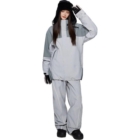 ASHGREEM スノーボードウェア 上下セット 3レイヤー マウンテンジャケット パイピングパンツ | AG-44SET