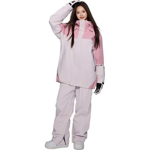 ASHGREEM スノーボードウェア 上下セット 3レイヤー マウンテンジャケット パイピングパンツ | AG-44SET