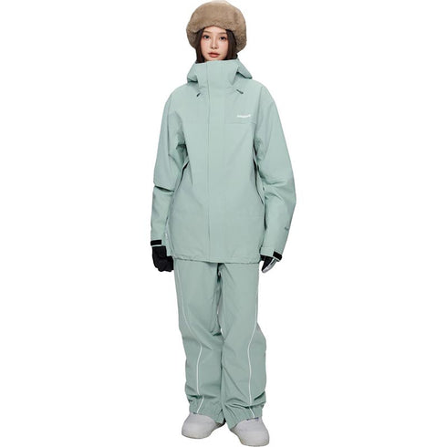 ASHGREEM スノーボードウェア 上下セット 3レイヤー マウンテンジャケット パイピングパンツ | AG-44SET