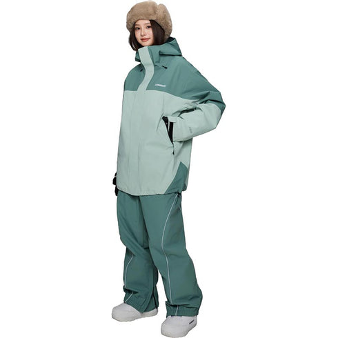 ASHGREEM スノーボードウェア 上下セット 3レイヤー マウンテンジャケット パイピングパンツ | AG-44SET