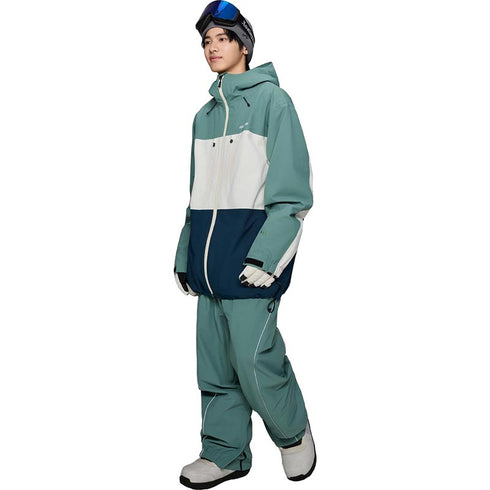 ASHGREEM スノーボードウェア 上下セット 3レイヤー 3色ジャケット パイピングパンツ | AG-45SET