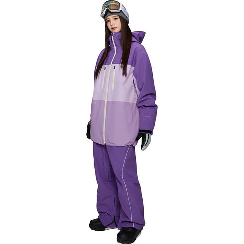 ASHGREEM スノーボードウェア 上下セット 3レイヤー 3色ジャケット パイピングパンツ | AG-45SET