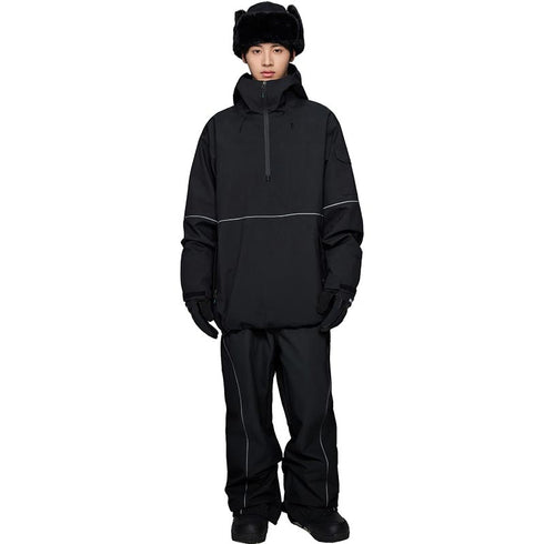 ASHGREEM スノーボードウェア 上下セット 3レイヤー パイピングプルオーバージャケット パイピングパンツ | AG-46SET