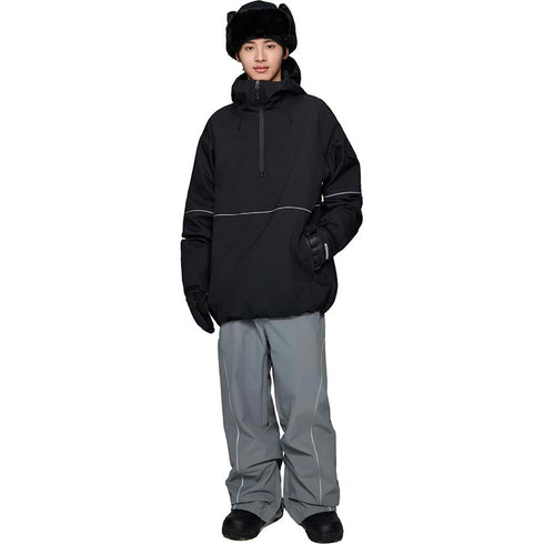ASHGREEM スノーボードウェア 上下セット 3レイヤー パイピングプルオーバージャケット パイピングパンツ | AG-46SET