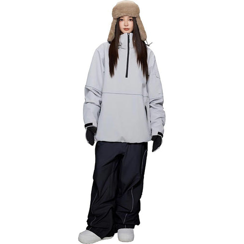 ASHGREEM スノーボードウェア 上下セット 3レイヤー パイピングプルオーバージャケット パイピングパンツ | AG-46SET